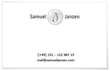 Visitenkarte Samuel Janzen